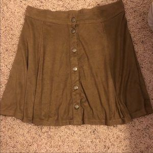 Faux suede skirt